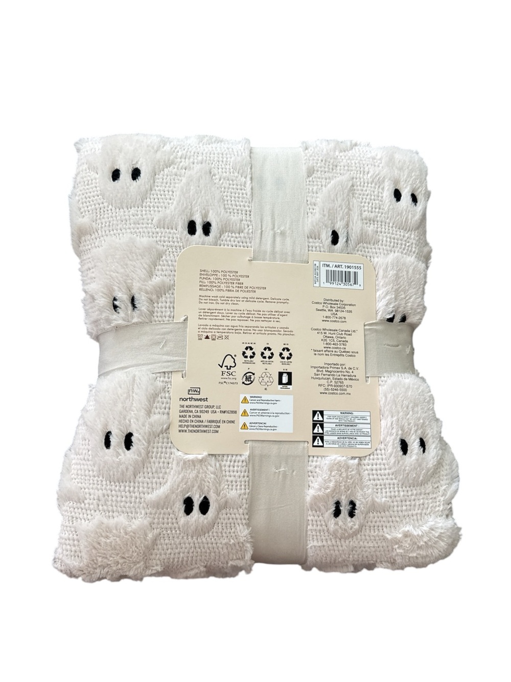 Costco Faux Fur Ghost Embroidered Halloween Fall
Throw Blanket New Viral - Picture 7 of 8